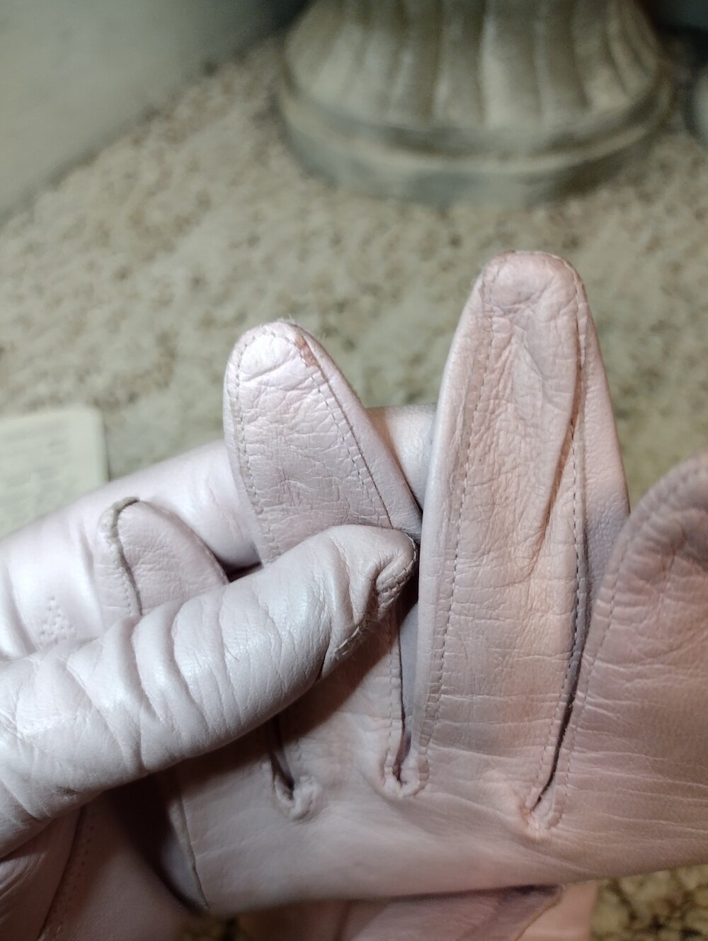 Vintage Classique Washable Pink Leather Gloves Made In Italy - Picture 6 of 8